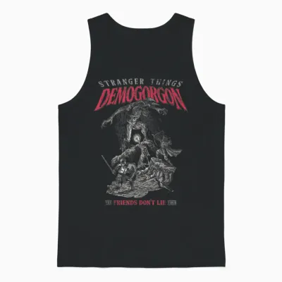 Stranger Things Demogorgon Friends Dont Lie Unisex Tank Top - Black