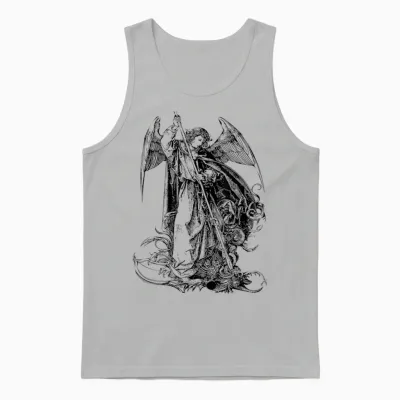Saint Michael Archangel Angel Catholic Warrior T-Shirt, Grey, S Unisex Tank Top - Ash