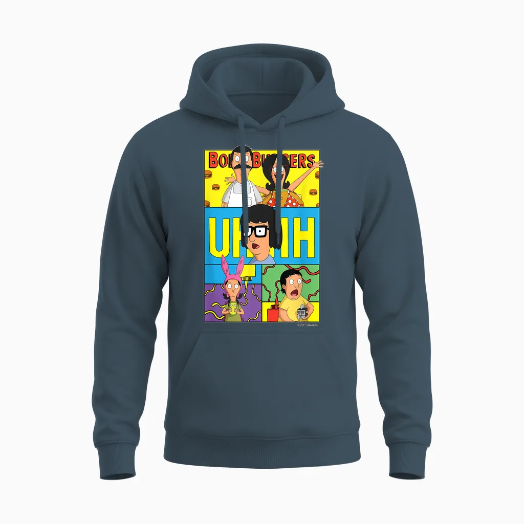 The Bob’s Burgers Movie Bob Linda Tina Louise Gene Uhhh Unisex Hoodie in Dark Heather