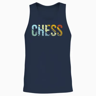 Chess Retro Unisex Tank Top - Navy