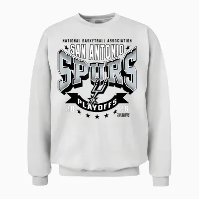 Nba Officiel 2026 Playoffs San Antonio Spurs Next Unisex Sweatshirt - White