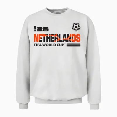 Fifa World Cup26 Qualifier Netherlands Unisex Sweatshirt - White