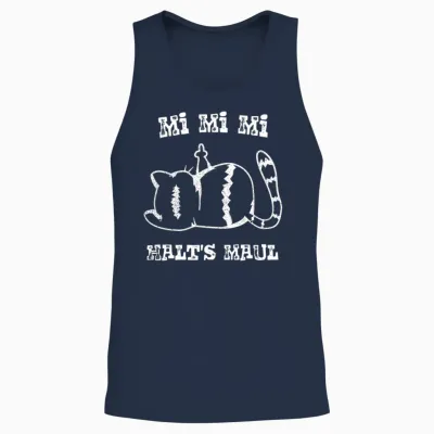 Mi Mi Mi - Halts Maul - Gejammer, Jammern, Genervte Katze Unisex Tank Top - Navy
