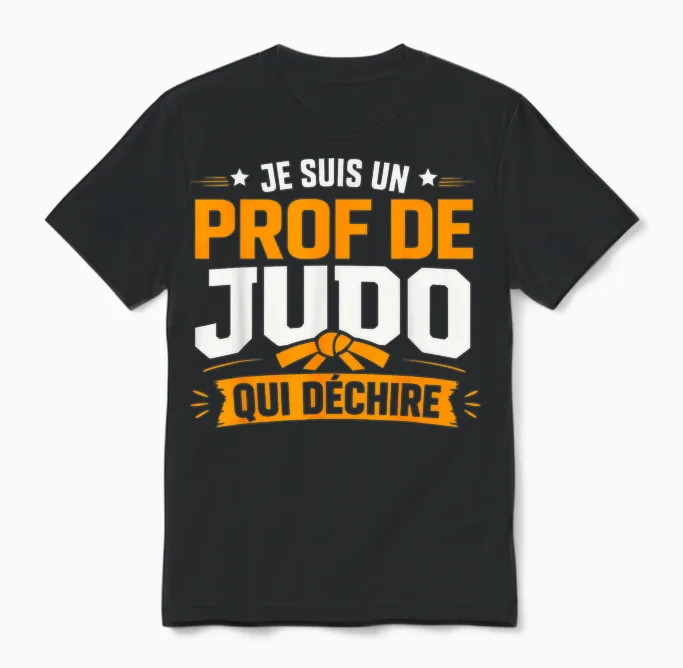 Je Suis Prof De Judo Qui Déchire Humour Professeur De Judo Unisex T-Shirt in Black