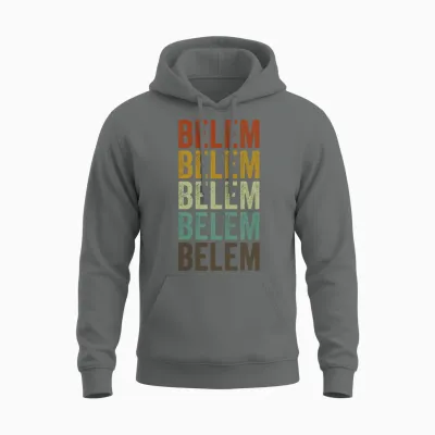 Belem Brazil Retro Vintage Unisex Hoodie - Graphite Heather