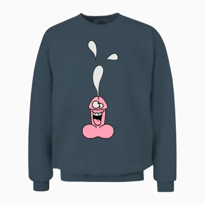 Funny Crazy Penis Unisex Sweatshirt - Dark Heather