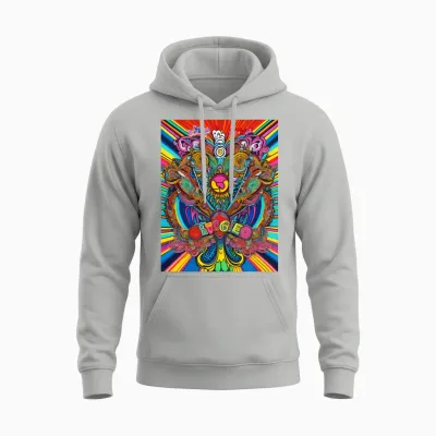 Retro 60s Unisex Hoodie - Ash
