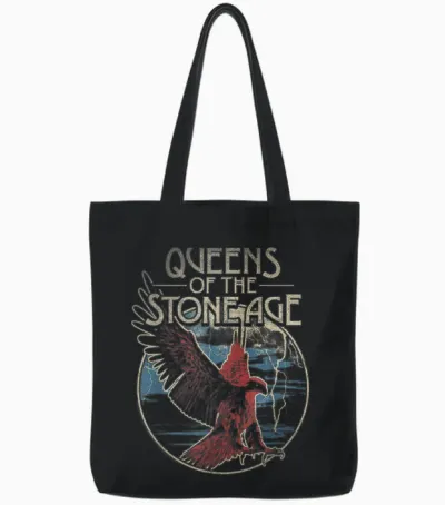 Queens of Stone Age Eagle Tote Bags - Black