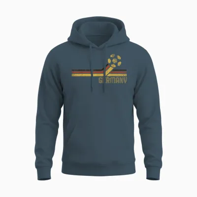 Deutschland Fußball 2026 Deutsche Fans Retro Vintage Unisex Hoodie - Dark Heather