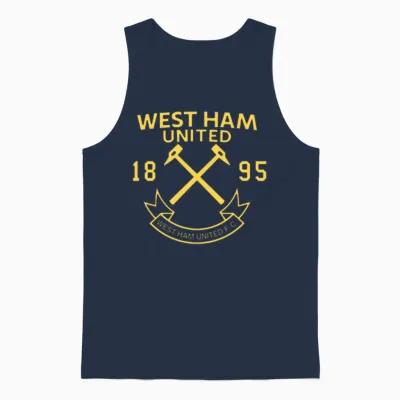West Ham United Chest Crest Birthday Chirstmas Unisex Tank Top - Navy