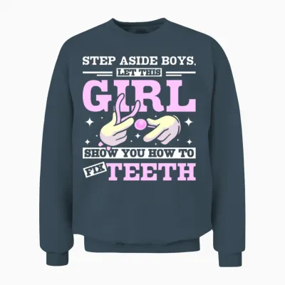 Let This Girl Show You How to Fix Teeth Unisex Sweatshirt - Dark Heather