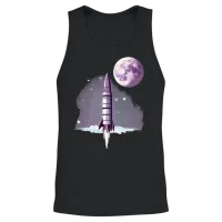Vintage Retro Space V2 Unisex Tank Top - Black – 2