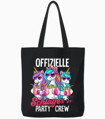 Schlager Party Crew Schlager Tote Bags - Black