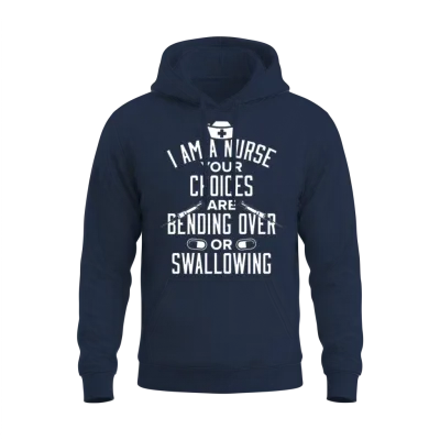 Funny Naughty Nurse Gift Hilarious Nursing with a Kinky Touch Unisex Hoodie - Navy