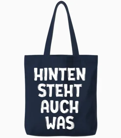 Funny Slogan Tote Bags - Navy