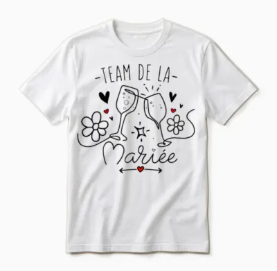 Woman Bride Team Surprise for a Evjf Team Bride Humor T-Shirt, White, Female X-Small Unisex T-Shirt - White