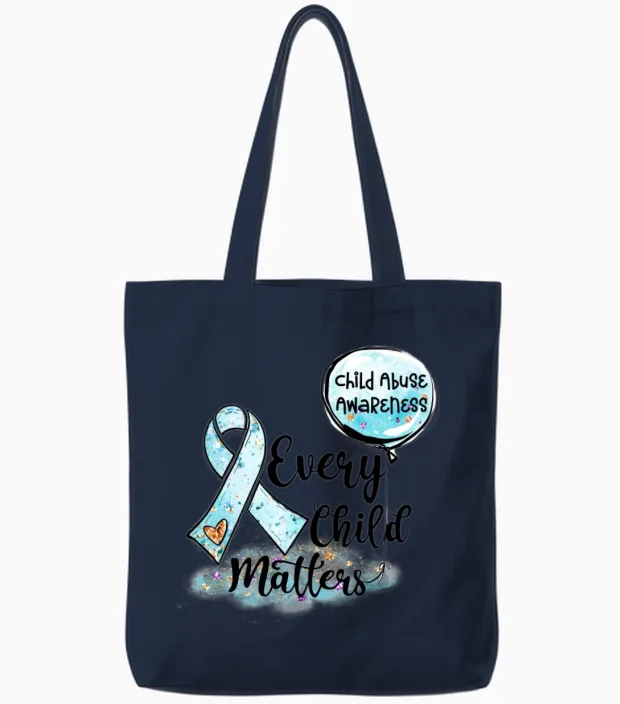 Every Child Matters - Child Abuse Awareness Tote Bags in Navy