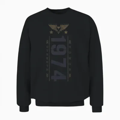Limited Edition 1974 Birthday Strength and Honor Unisex Sweatshirt - Black