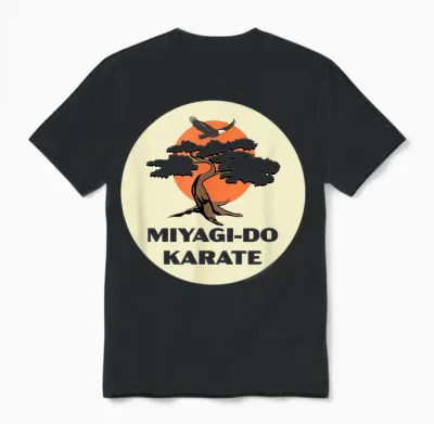 Cobra Kai Miyagi-Do Karate Eagle Fang Bonsai Tree Dojo Logo Unisex T-Shirt - Black