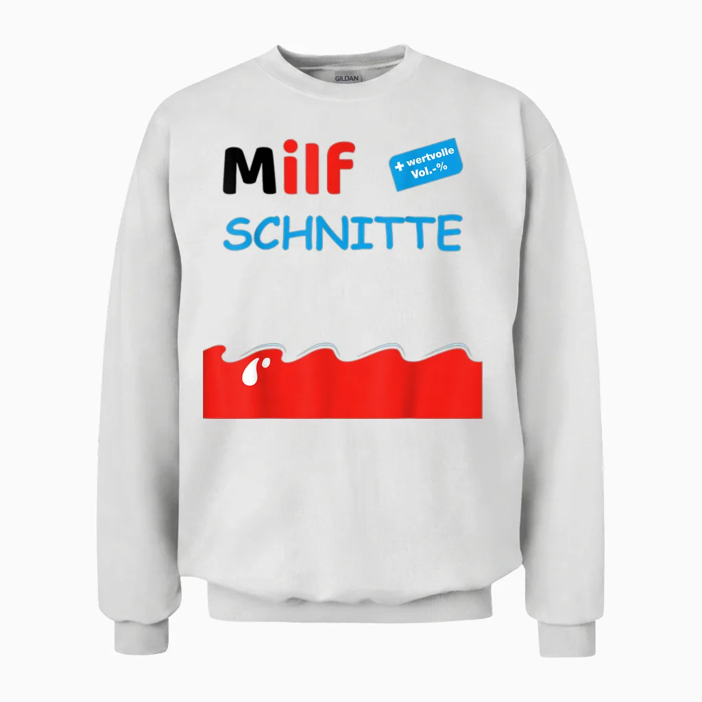 Milfschnitte Funny Malle Shirt Milfs Unisex Sweatshirt in White