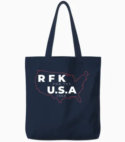 Rfk Campaign Robert F Bobby Kennedy Tote Bags - Navy