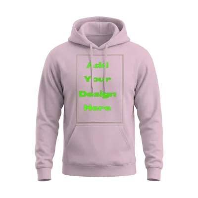Add Your Own and Text Design Custom Personalized Unisex Hoodie - Light Pink