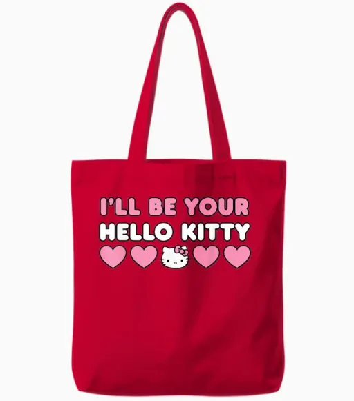I'll Be Your Hello Kitty Couples Matching Valentines Day Tote Bags - Red