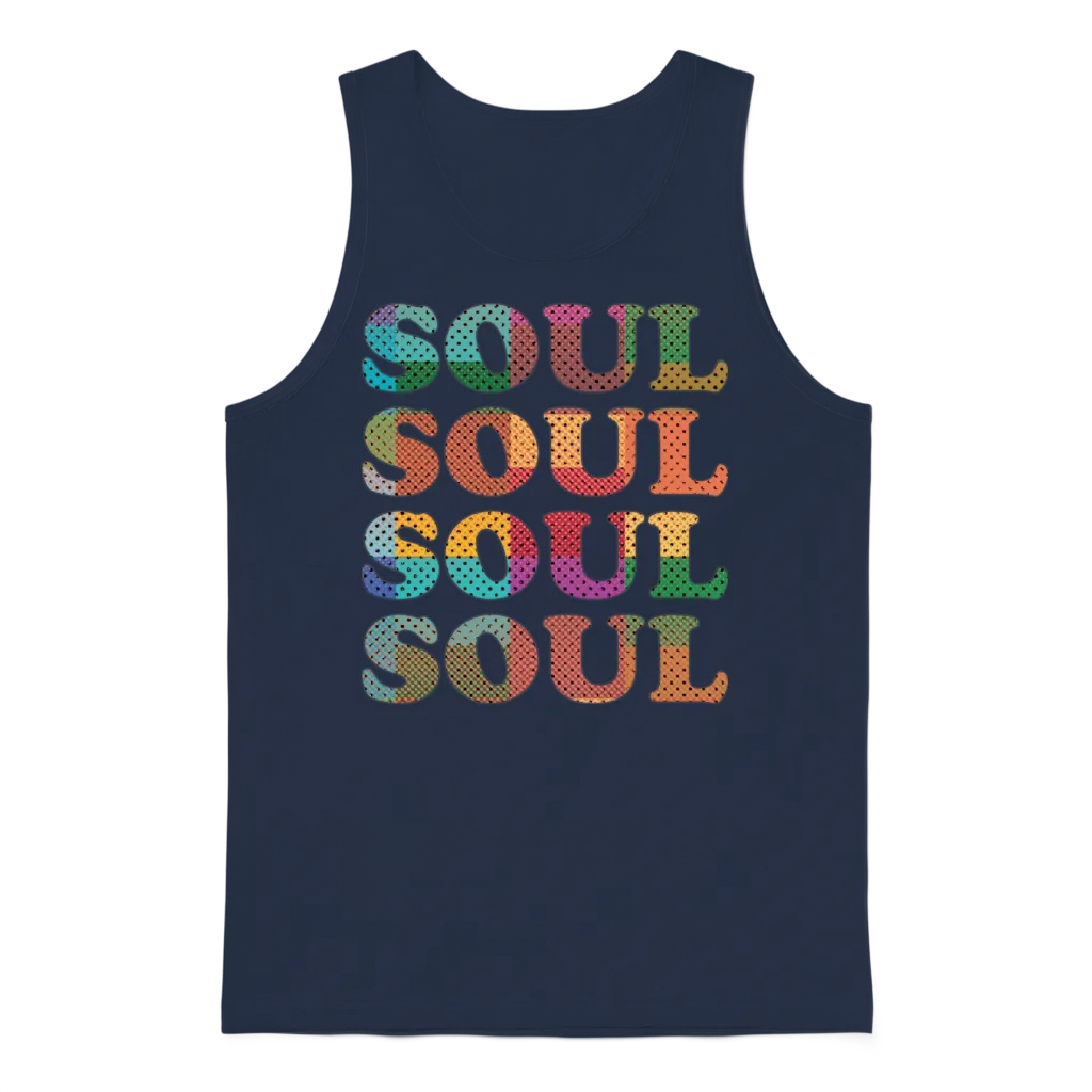 Soul Retro Unisex Tank Top - Navy