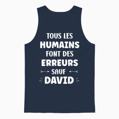 David Drole Funny Man Quote Funny Name David Unisex Tank Top - Navy