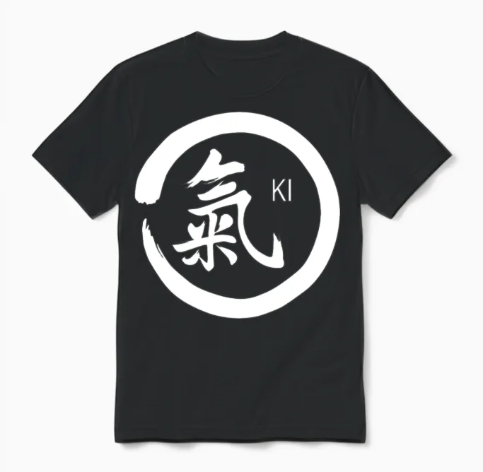 Ki Kanji with Circle Unisex T-Shirt in Black