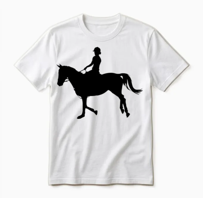 Equestrian, Horse Riding, Horse, Competition Unisex T-Shirt in White