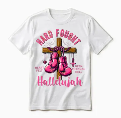 Brandon Hard Fought Hallelujah Praise Jesus Lake Unisex T-Shirt - White