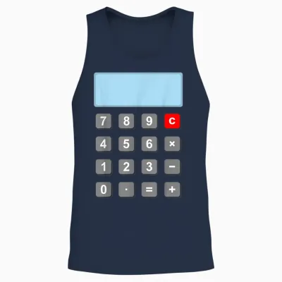 Taschenrechner Kostüm Karneval Mathe Lehrer Mathematik Unisex Tank Top - Navy