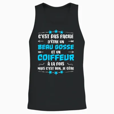 Humour Barber and Beau Gosse Gift Craft Unisex Tank Top - Black
