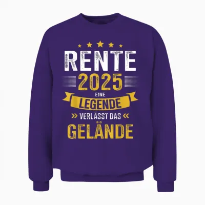 Legend Leaves Terrain for Retired Pensioners - Men & Women - Unisex Adult - Black - S - Unisex Sweatshirt - Purple