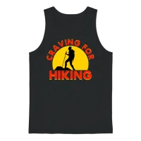 Craving for Hiking & Outdoors Unisex Tank Top - Black – 1