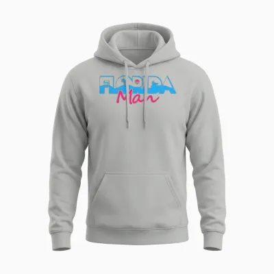 Retro Florida Man Vice Unisex Hoodie - Ash
