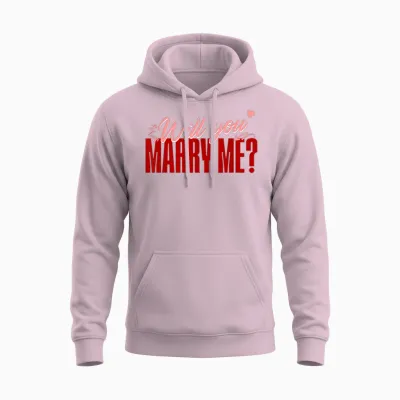Wedding - Will You Marry Me Unisex Hoodie - Light Pink