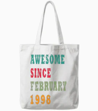 25 Years Old, Birth Saying Tote Bags - White
