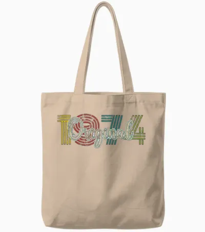 1974 Vintage 50th Birthday Tote Bags - Natural