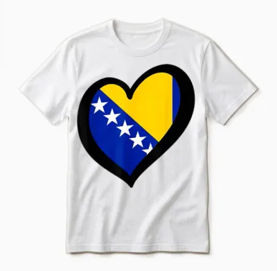 Bosnien Flagge Bosnische Farben Sarajevo Frauen Männer Bih Unisex T-Shirt - White