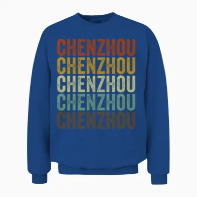 Chenzhou China Retro Vintage Unisex Sweatshirt - Royal