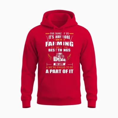 Farming, Farming Luscious, Farming Simulator, Farm Unisex Hoodie - Red