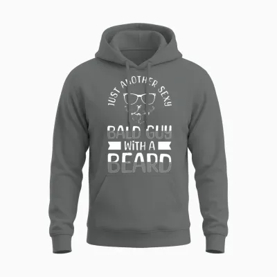 Bald Head Bald Man Manly Unisex Hoodie - Graphite Heather