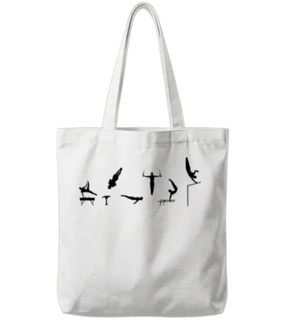 Men's Gymnastics Tote Bags - White