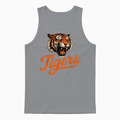 Retro Tigers Throwback Style Classic Gift for Men Women Unisex Tank Top - Sport Grey