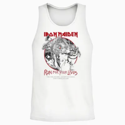 Iron Maiden Run for Your Lives Tour 2026 Amsterdam Unisex Tank Top - White