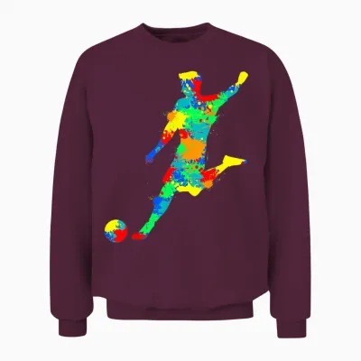Fußball Fußballer Jungen Kinder Unisex Sweatshirt - Maroon
