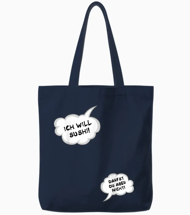 Schwangerschaft Verkünden, Werdende Mama, Schwangere Mutter Tote Bags in Navy