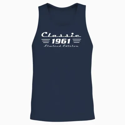 1961 Birthday Man 65th Decoration Funny 65s 65th Birthday Unisex Tank Top - Navy